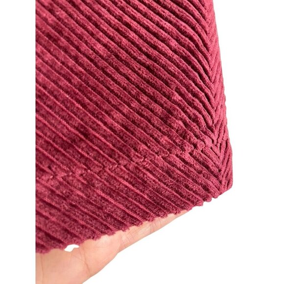 Talbots Corduroy Skirt 14P Mini Burgundy Academia Preppy Classic Chic Retro 80s - Picture 3 of 9